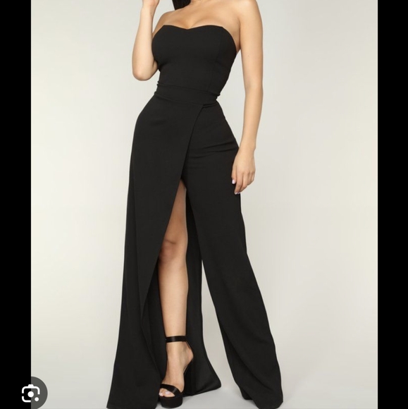 Asymmetrical Leg Jumpsuit - Picture 1 of 7